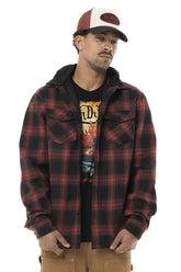 Surchemise à Capuche Von Dutch à Carreaux Rouge & Noir